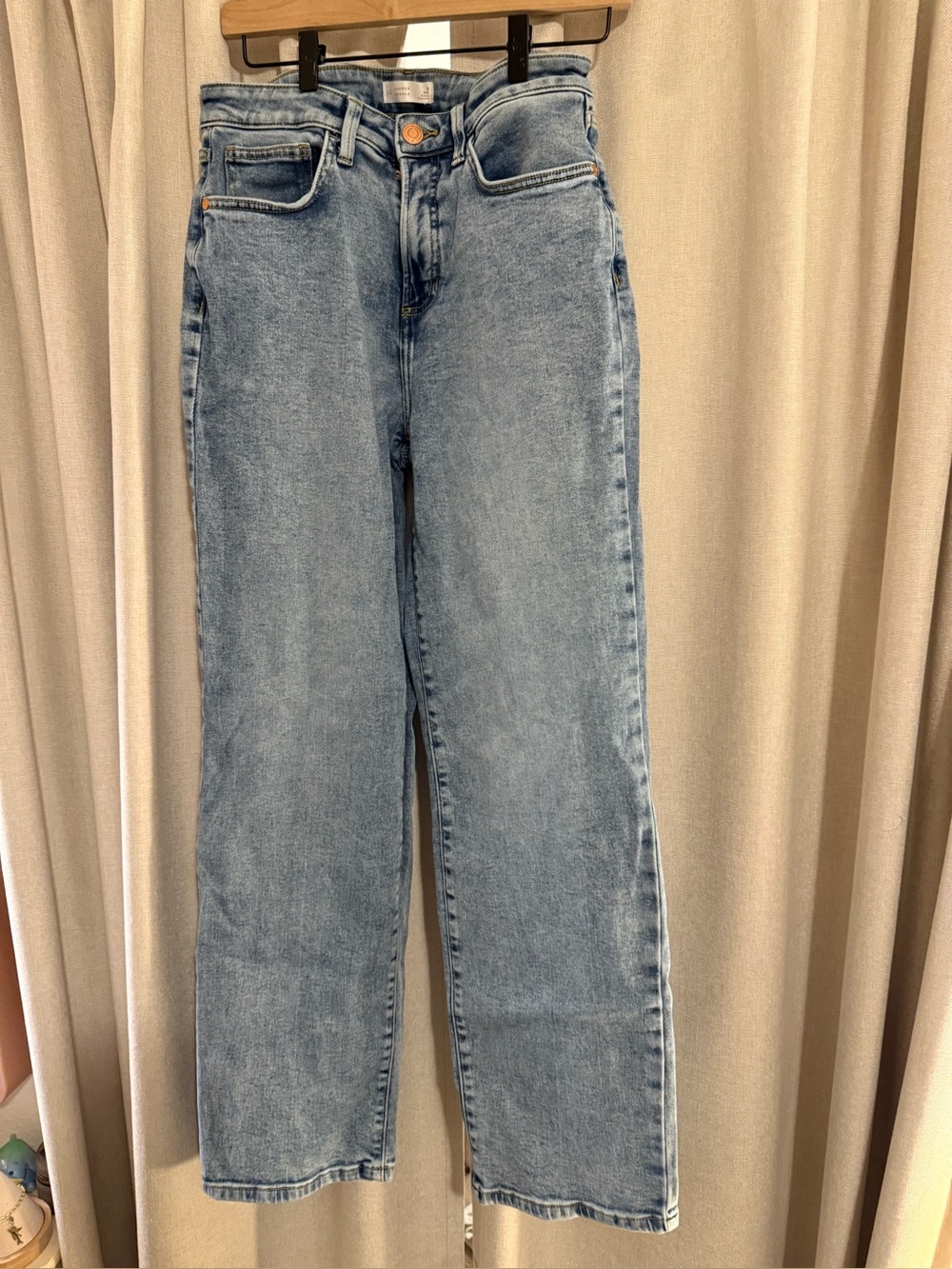 LC Lauren Conrad Light Wash Straight Leg Women's Stretch Jeans 8 Long